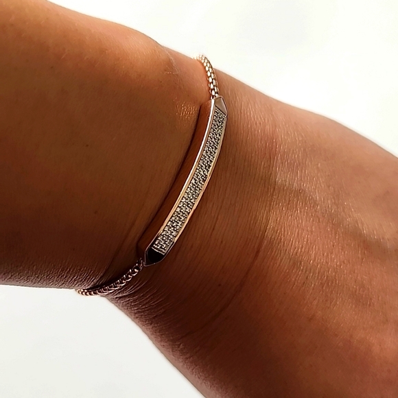 Monica Vinader Baja Shinny Pave Diamond Bracelet - Picture 5 of 8